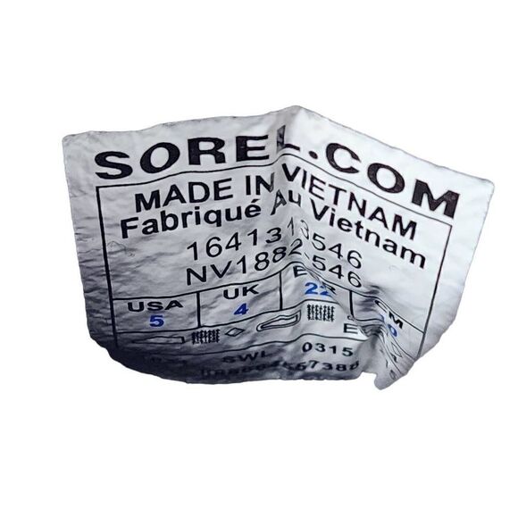 Sorel- Kids Unisex Purple and Blue Fleece Lined Snow Boots, Size 5 - Picture 4 of 10